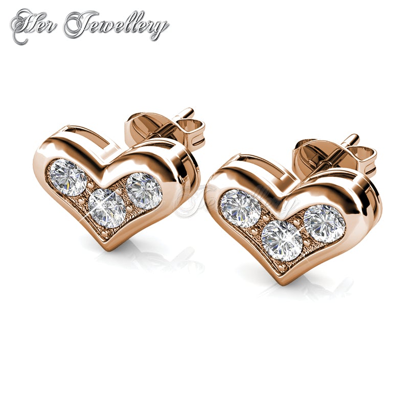 Swarovski Crystals Kolina Earrings (Rose Gold) - Her Jewellery