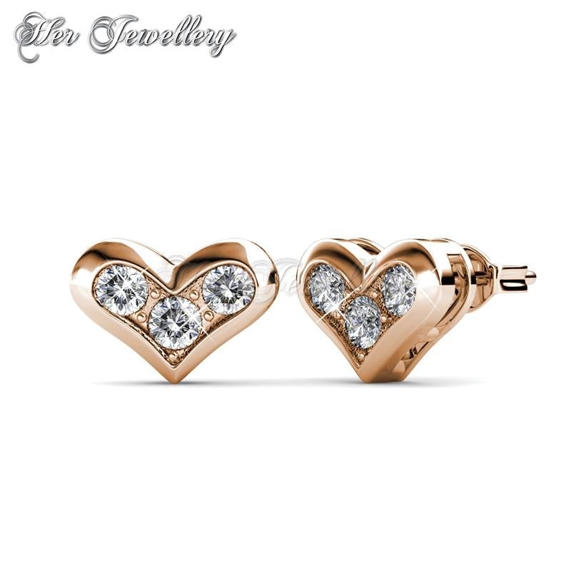 Swarovski Crystals Kolina Earrings (Rose Gold) - Her Jewellery