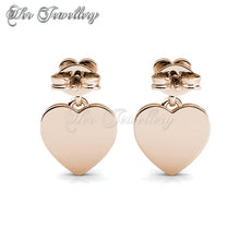 Swarovski Crystals Larine Love Set (Rose Gold) - Her Jewellery