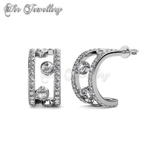 Swarovski Crystals Laurels Earrings‏ - Her Jewellery