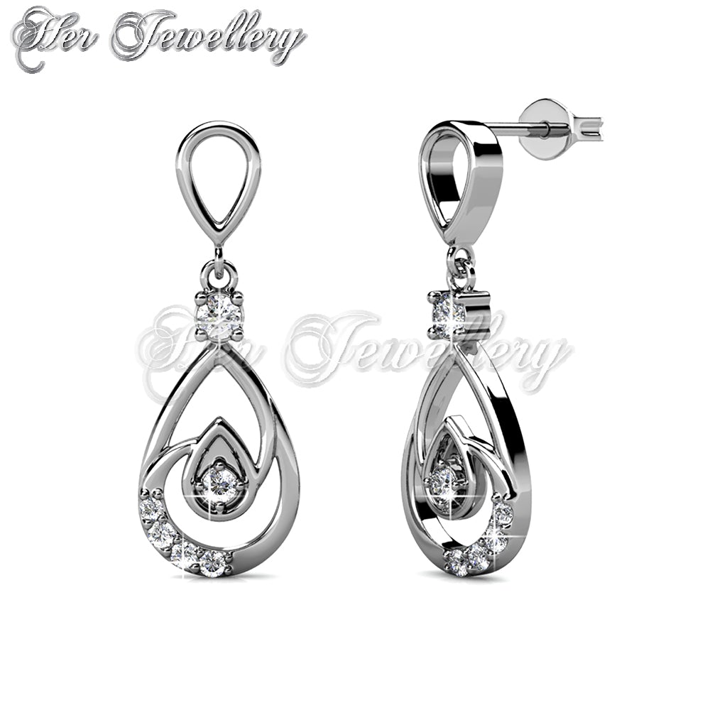 Swarovski Crystals Laycie Dangling Earrings - Her Jewellery