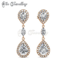 Swarovski Crystals Layla Drop Set (Rose Gold) - Her Jewellery