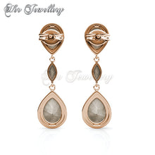 Swarovski Crystals Layla Drop Earrings‏ (Rose Gold) - Her Jewellery