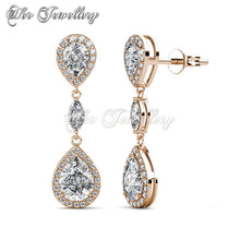 Swarovski Crystals Layla Drop Set (Rose Gold) - Her Jewellery