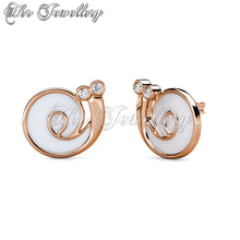 Swarovski Crystals Little Snail Earrings - Her Jewellery