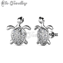 Swarovski Crystals Little Turtle Earrings - Her Jewellery