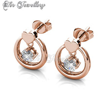 Swarovski Crystals Love Drop Set (Rose Gold) - Her Jewellery
