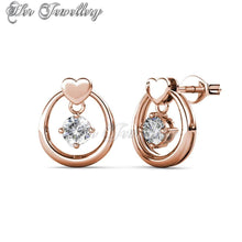 Swarovski Crystals Love Drop Set (Rose Gold) - Her Jewellery