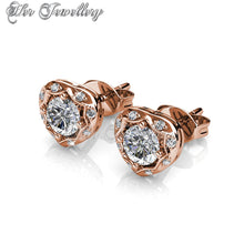 Swarovski Crystals Love Hook Earrings (Rose Gold) - Her Jewellery