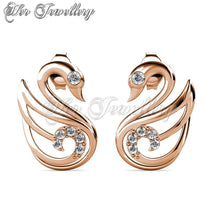 Swarovski Crystals Lovely Swan Earrings - Her Jewellery