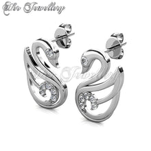 Swarovski Crystals Lovely Swan Earrings - Her Jewellery