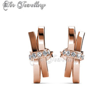 Swarovski Crystals Luminous Bow Earrings (Rose Gold) - Her Jewellery