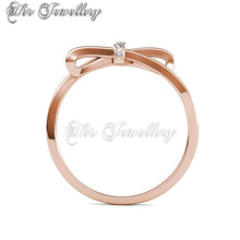 Swarovski Crystals Luminous Bow Ring (Rose Gold) - Her Jewellery