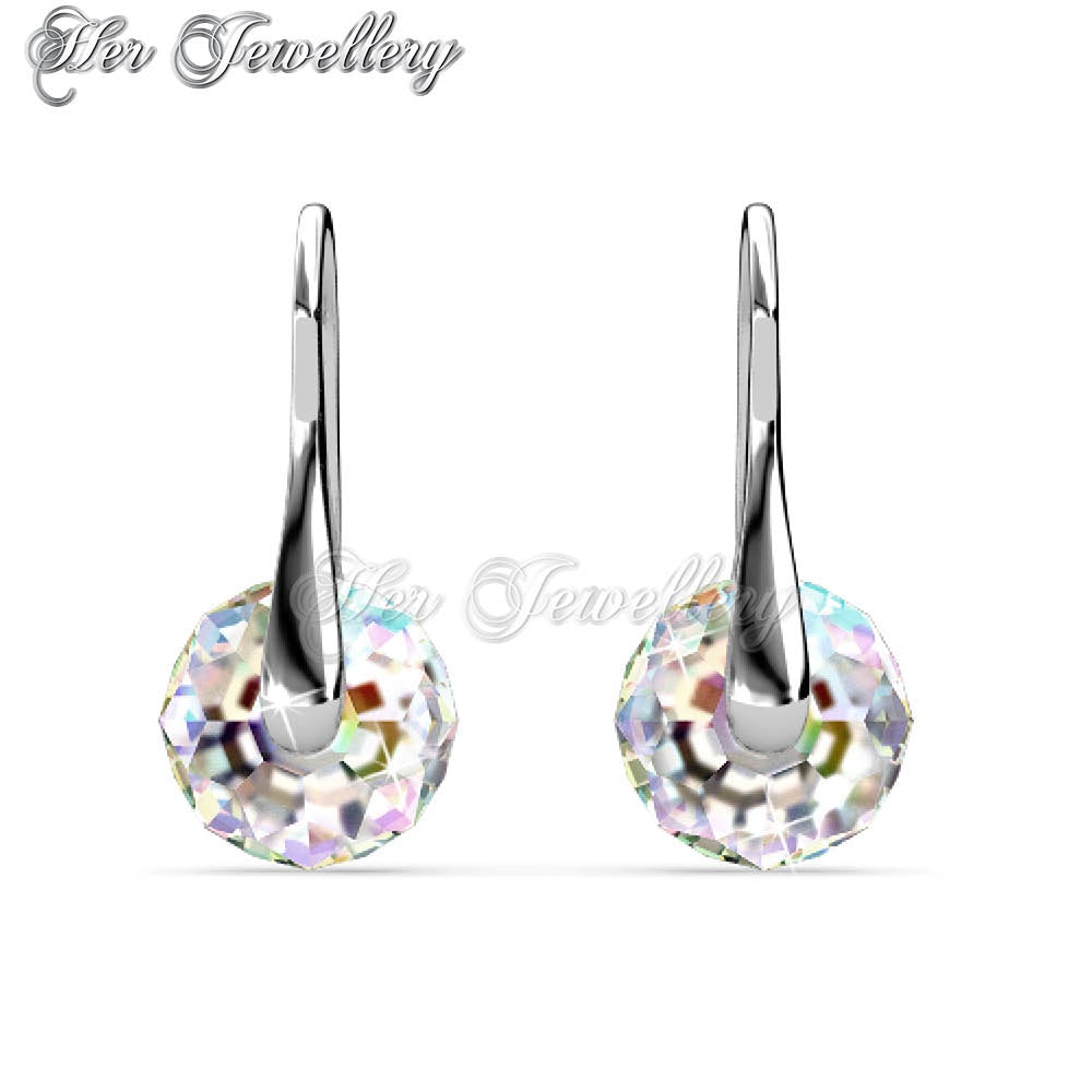 Swarovski Crystals Lustrous Hook Earrings - Her Jewellery