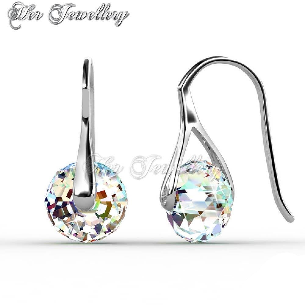 Swarovski Crystals Lustrous Hook Earrings - Her Jewellery