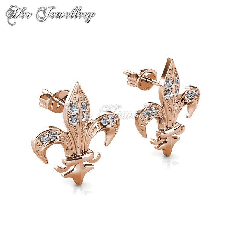 Swarovski Crystals Medieval Earrings (Rose Gold) - Her Jewellery