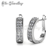 Swarovski Crystals Meg Hoop Earrings‏ - Her Jewellery