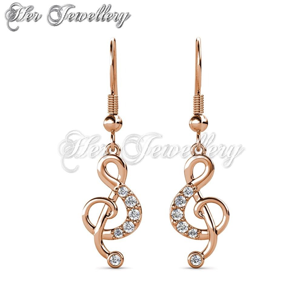 Swarovski Crystals Melodious Hook Earrings - Her Jewellery