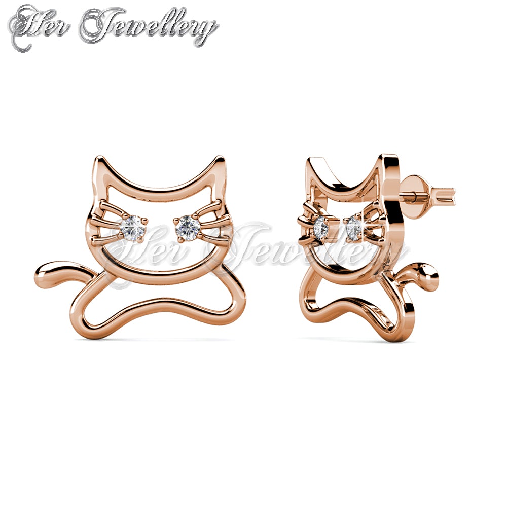 Swarovski Crystals Meowy Earrings - Her Jewellery