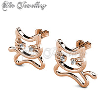 Swarovski Crystals Meowy Earrings - Her Jewellery