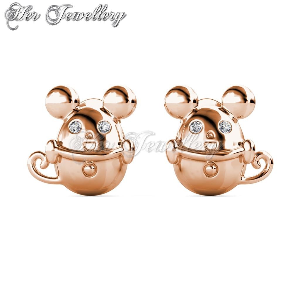 Swarovski Crystals Mice in the Cup Earrings - Her Jewellery