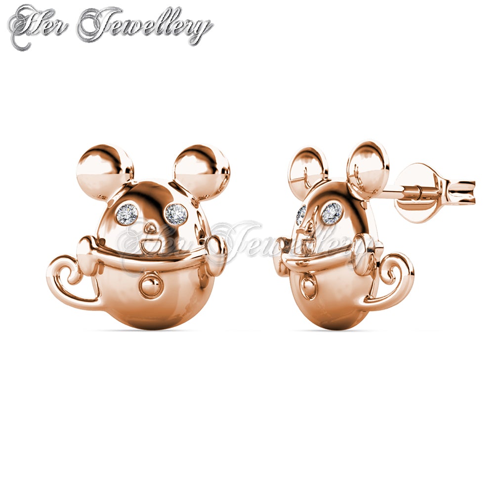 Swarovski Crystals Mice in the Cup Earrings - Her Jewellery