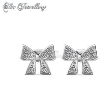 Swarovski Crystals Mini Ribbon Earrings‏ - Her Jewellery