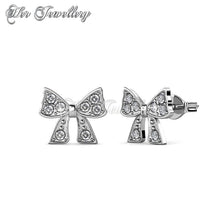 Swarovski Crystals Mini Ribbon Earrings‏ - Her Jewellery