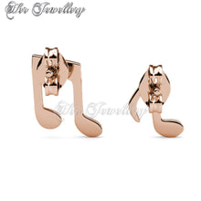 Swarovski Crystals Music Note Earrings - Her Jewellery