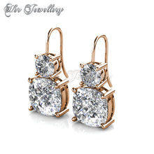 Swarovski Crystals Oxley Earrings‏ (Rose Gold) - Her Jewellery
