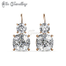 Swarovski Crystals Oxley Earrings‏ (Rose Gold) - Her Jewellery