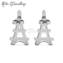 Swarovski Crystals Paris Cross Earrings‏ (Black) - Her Jewellery