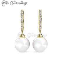 Swarovski Crystals Pearl Clip Earrings - Her Jewellery