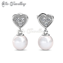 Swarovski Crystals Pearl Heart Set - Her Jewellery