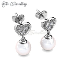 Swarovski Crystals Pearl Heart Set - Her Jewellery