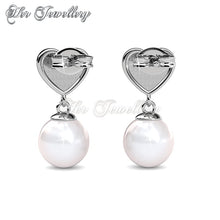 Swarovski Crystals Pearl Heart Set - Her Jewellery