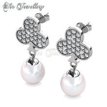 Swarovski Crystals Pearlie Club Earrings - Her Jewellery