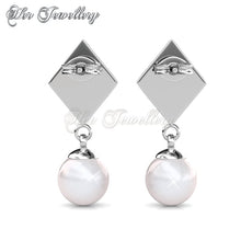 Swarovski Crystals Pearlie Diamond Earrings - Her Jewellery
