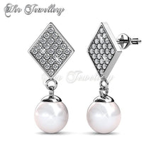 Swarovski Crystals Pearlie Diamond Earrings - Her Jewellery