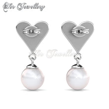Swarovski Crystals Pearlie Heart Earrings - Her Jewellery
