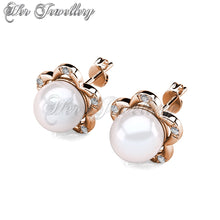 Swarovski Crystals Pearlie Floral Earrings - Her Jewellery