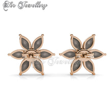 Swarovski Crystals Petal Flower Set (Rose Gold) - Her Jewellery
