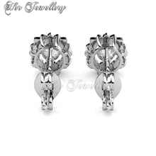 Swarovski Crystals Petal Love Earrings‏ - Her Jewellery