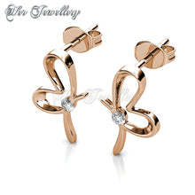 Swarovski Crystals Posie Butterfly Set (Rose Gold) - Her Jewellery