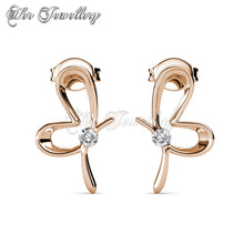 Swarovski Crystals Posie Butterfly Set (Rose Gold) - Her Jewellery