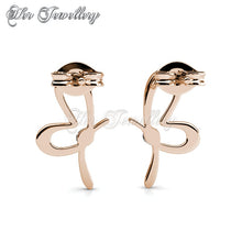 Swarovski Crystals Posie Butterfly Earrings (Rose Gold) - Her Jewellery
