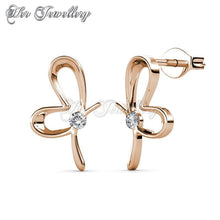 Swarovski Crystals Posie Butterfly Set (Rose Gold) - Her Jewellery