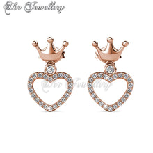 Swarovski Crystals Princess Crown Set (Rose Gold) - Her Jewellery