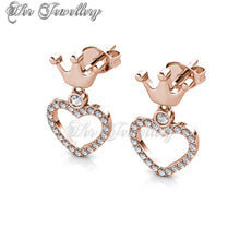 Swarovski Crystals Princess Crown Set (Rose Gold) - Her Jewellery