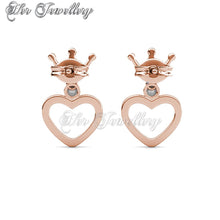 Swarovski Crystals Princess Crown Set (Rose Gold) - Her Jewellery